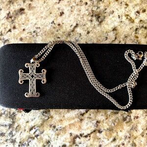 Vintage James Avery Silver Cross Necklace